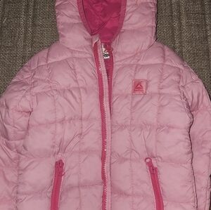 Pink Hooded Puffer Jacket
